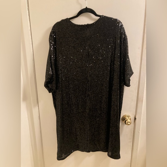 H &M Black Sequin Shift Dress,XXL,Party,Special Occasion - Picture 3 of 9